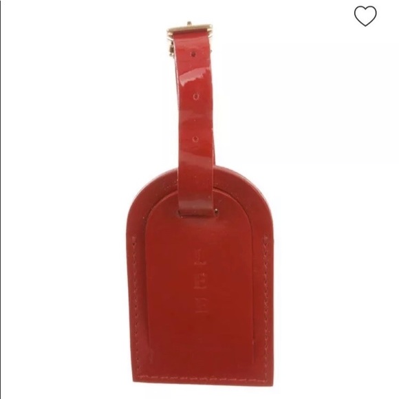 Original Louis Vuitton Red Luggage tag in red - Picture 1 of 2